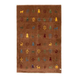 gabbeh rug in cinder || 3'2" x 4'10"