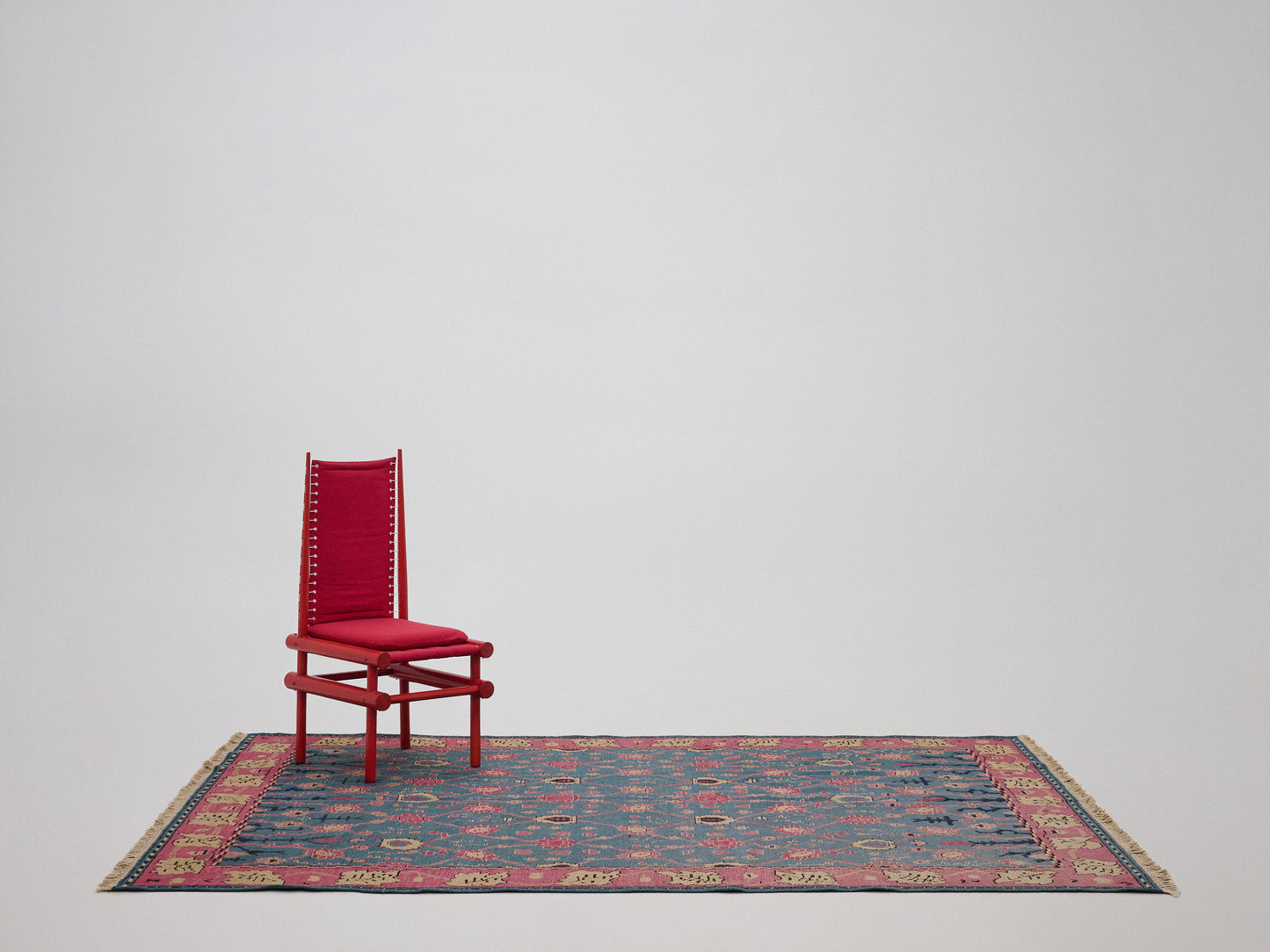flatweave rug in indigo |  | 7'7" x 9'6"