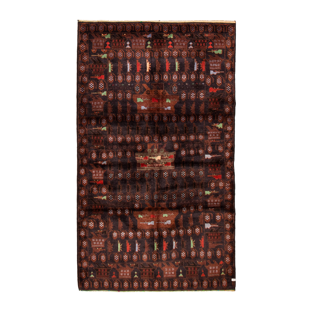 baluch rug in umber || 4'0" x 6'9"