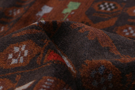baluch rug in umber || 4'0" x 6'9"