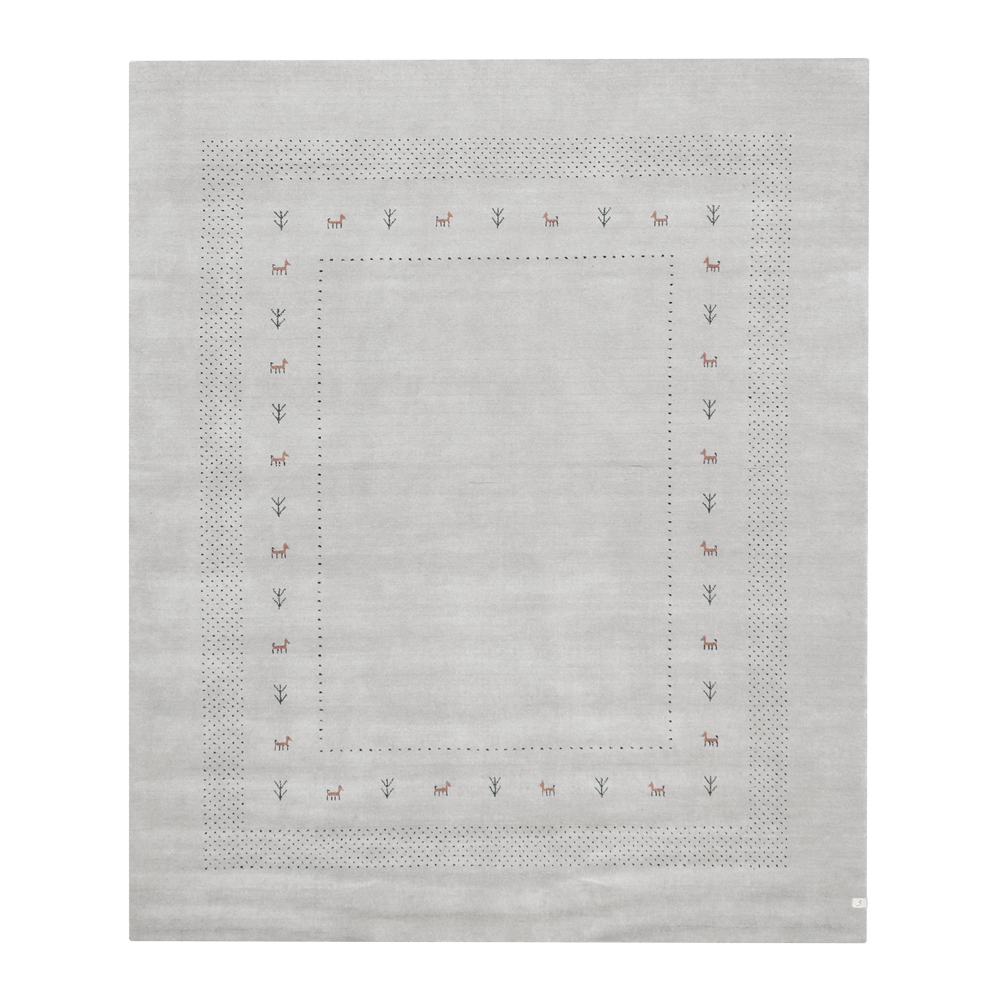 gabbeh rug in slate || 8'0" x 9'4"