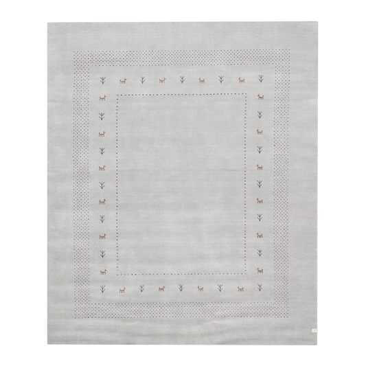 gabbeh rug in slate || 8'0" x 9'4"