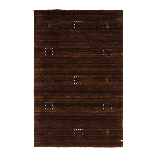 gabbeh rug in hickory || 3'11" x 6'0"