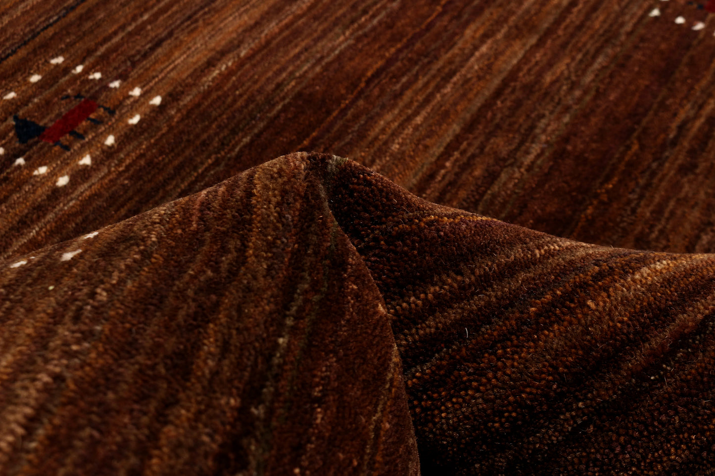 gabbeh rug in hickory || 3'11" x 6'0"