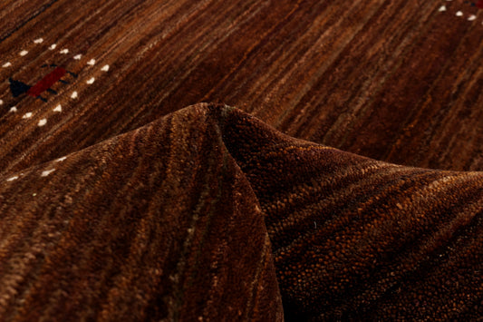 gabbeh rug in hickory || 3'11" x 6'0"