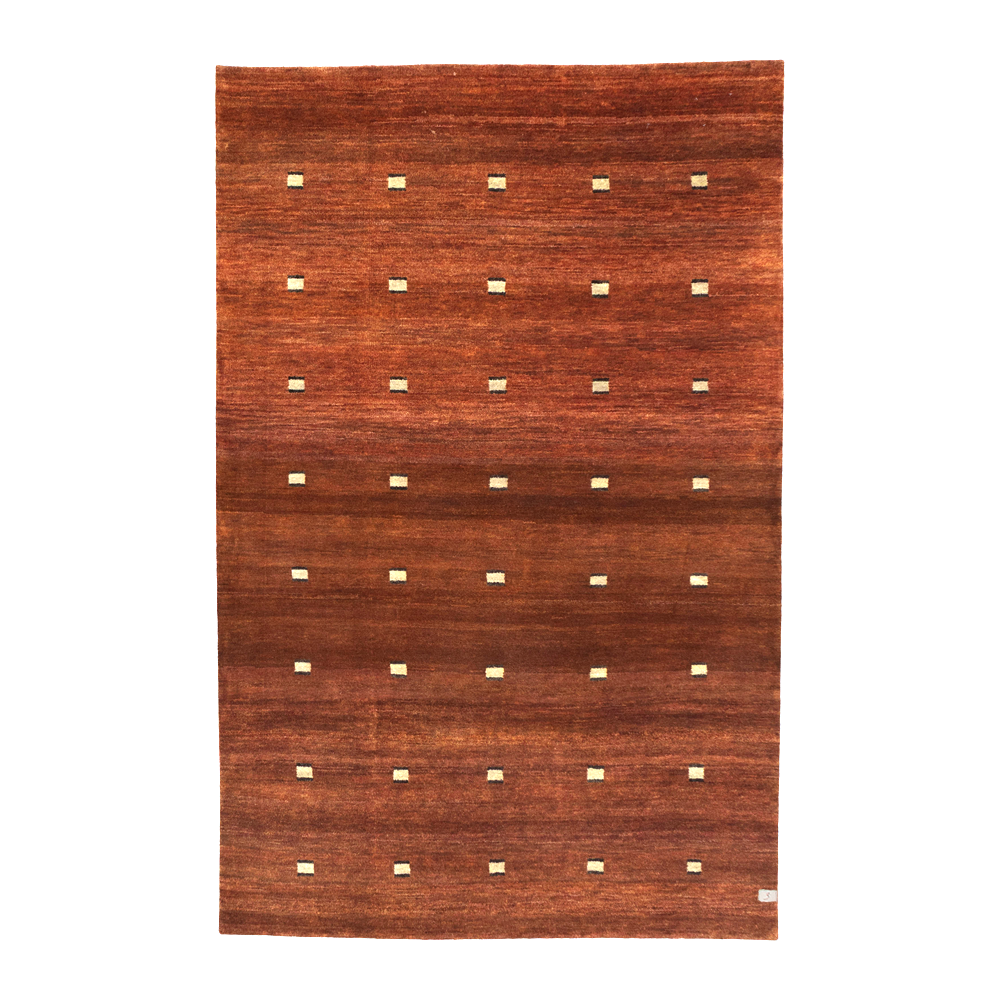 gabbeh rug in vermillion | 347 | 5'7" x 8'8"