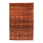 gabbeh rug in vermilion | 5'7" x 8'8"