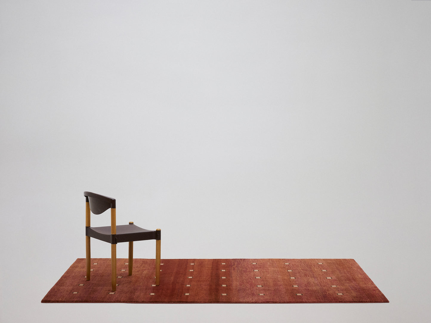 gabbeh rug in vermillion | 347 | 5'7" x 8'8"