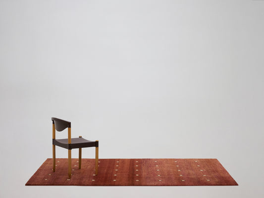 gabbeh rug in vermillion | 347 | 5'7" x 8'8"