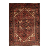 vintage rug in pomegranate | 6'9" x 9'4"