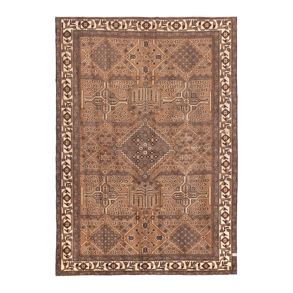 vintage rug in sepia | | 6'10" x 9'9"