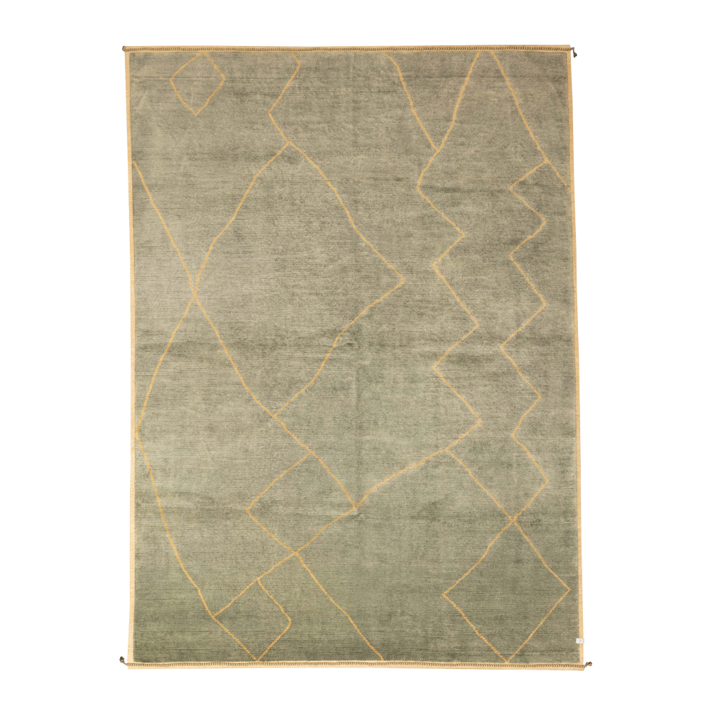 moroccan style rug in basil || 9'0" x 12'3"