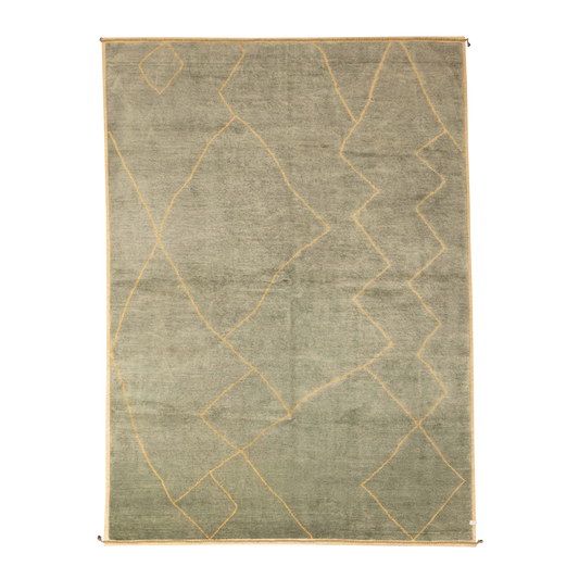 moroccan style rug in basil || 9'0" x 12'3"