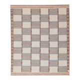 flatweave rug in windowpane || 8'5" x 10'2"