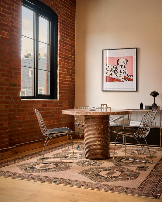 vintage rug in apricot || 7'7" x 9'4"