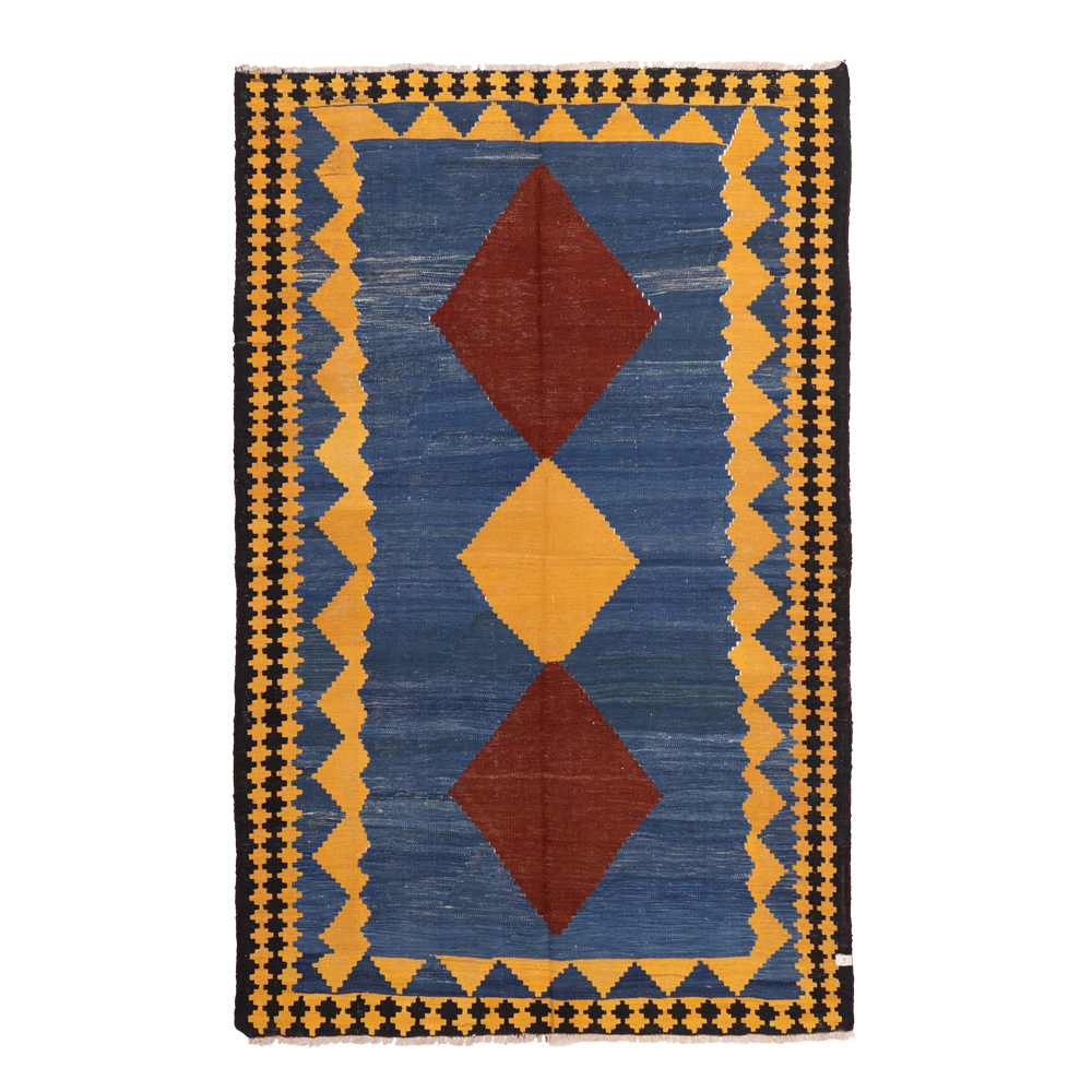 flatweave rug in solar || 5'8" x 9'0"