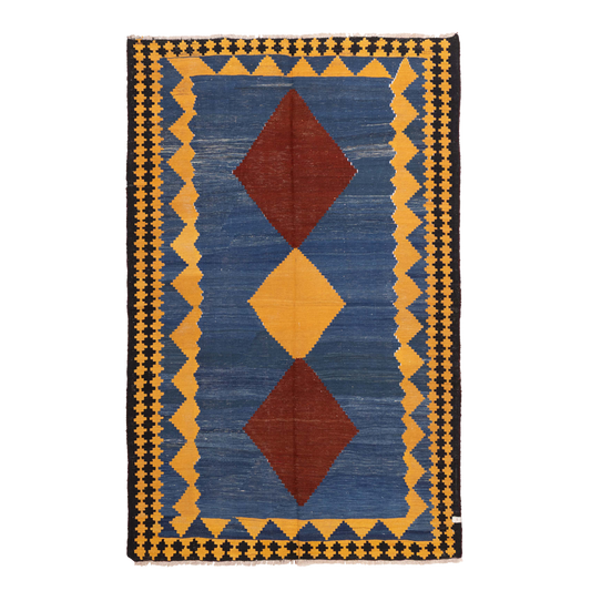flatweave rug in solar || 5'8" x 9'0"