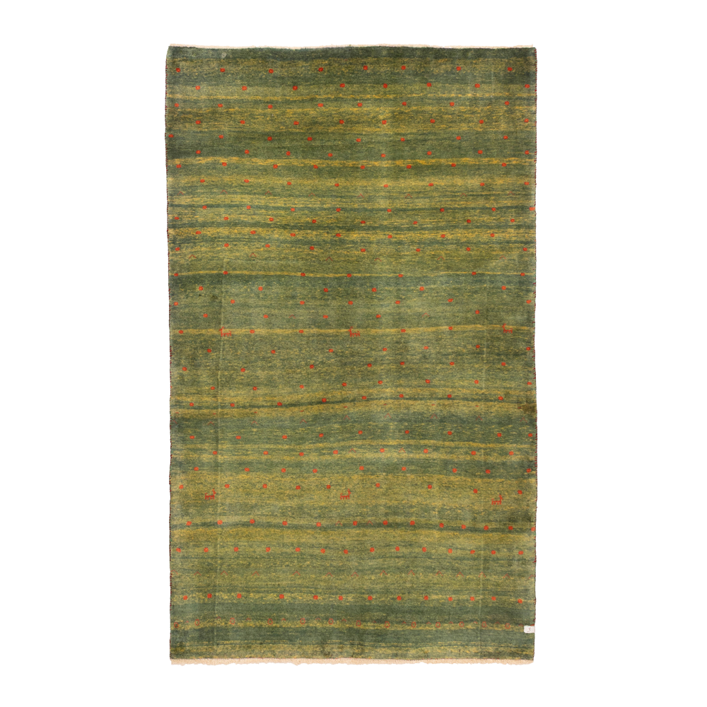 gabbeh rug in verdure || 4'1" x 6'11"