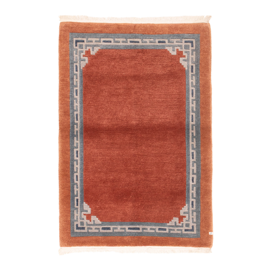 tibetan rug in kiln || 3'4" x 4'11"