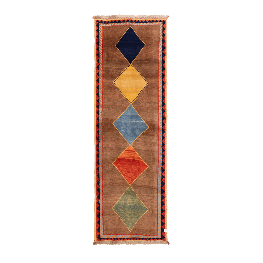 gabbeh rug in adobe || 3'3" x 10'2"