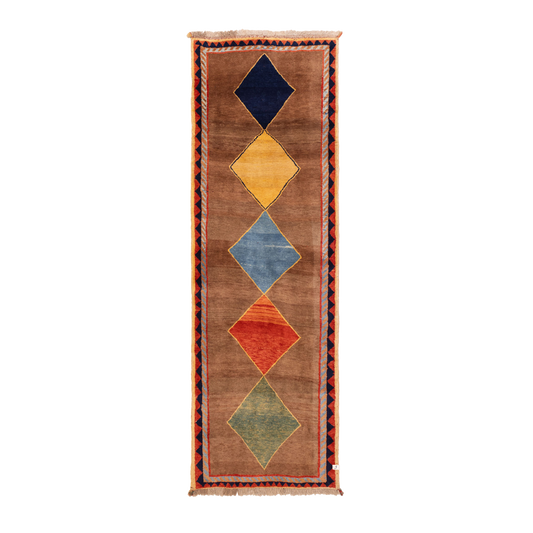 gabbeh rug in adobe || 3'3" x 10'2"