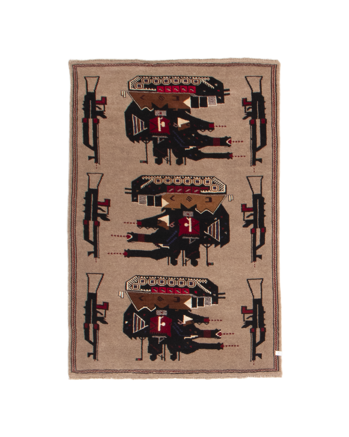 war rug in nutmeg | #014 | 3'0" x 4'6"