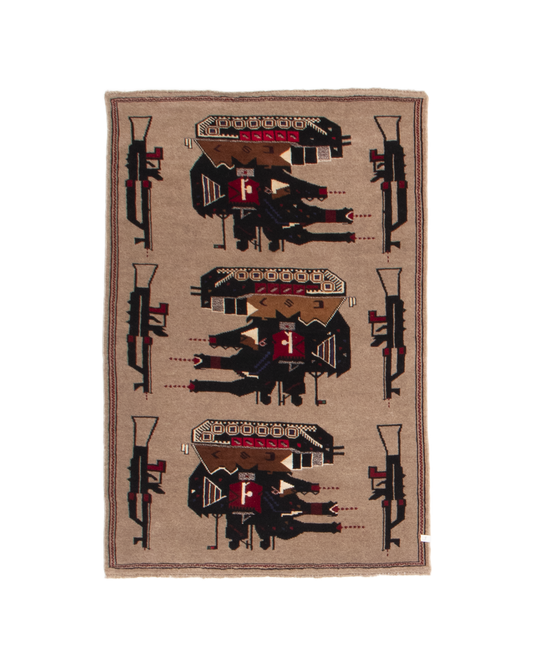war rug in nutmeg | #014 | 3'0" x 4'6"