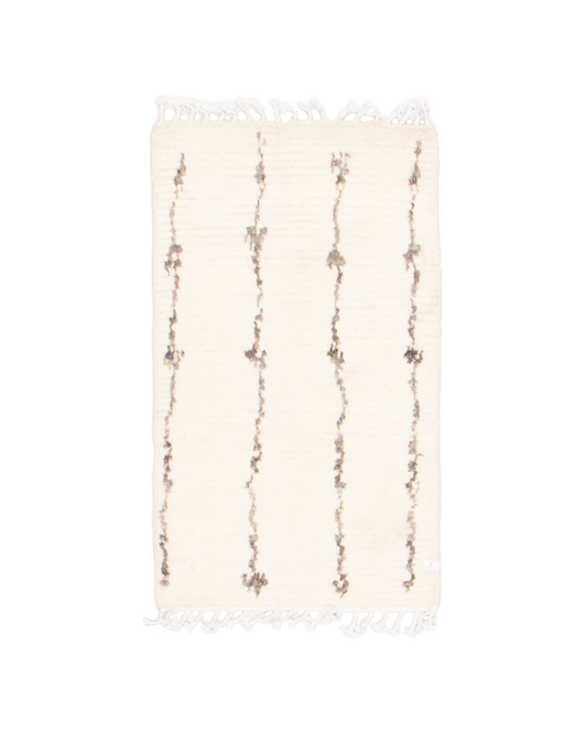 moroccan rug in ecru | #013 | 2'0" x 3'2"