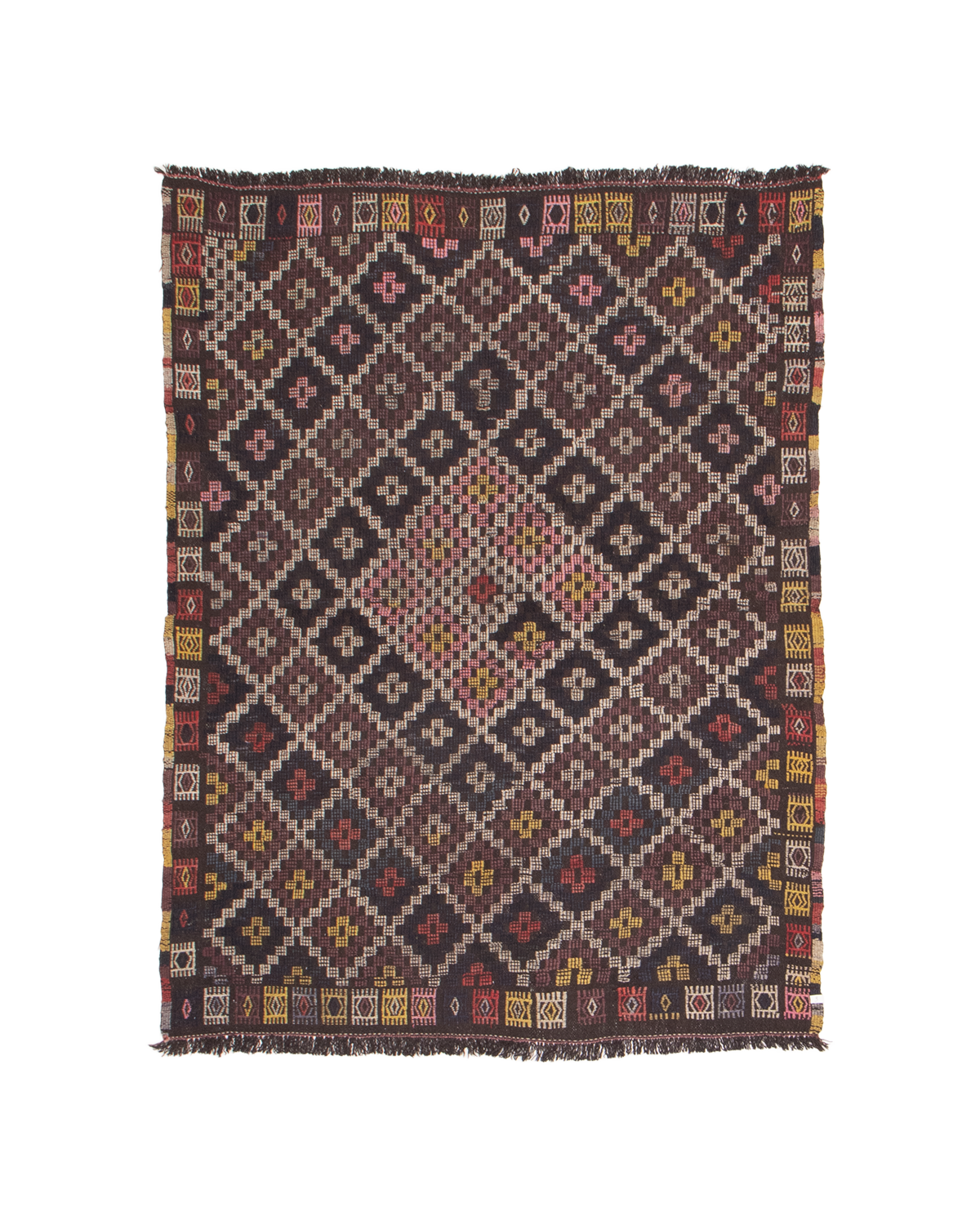 turkish yoruk kilim in elderberry | #006 |4'11" x 6'7"