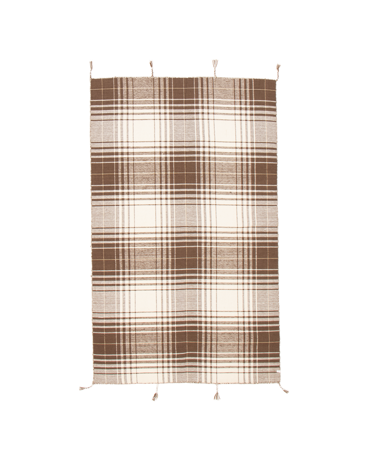 indian flatweave in earth | #017 | 4'10" x 8'0"