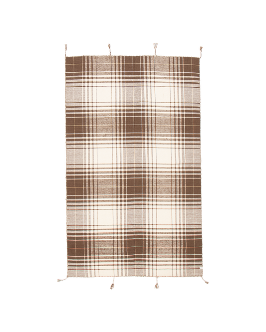 indian flatweave in earth | #017 | 4'10" x 8'0"