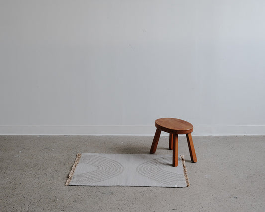 woven mat in concrete | #100 | 2'1" x 3'1"