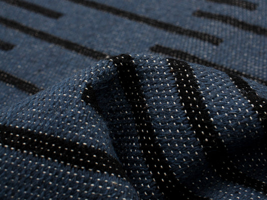 indian flatweave in navy | #063 | 5'0" x 8'2"