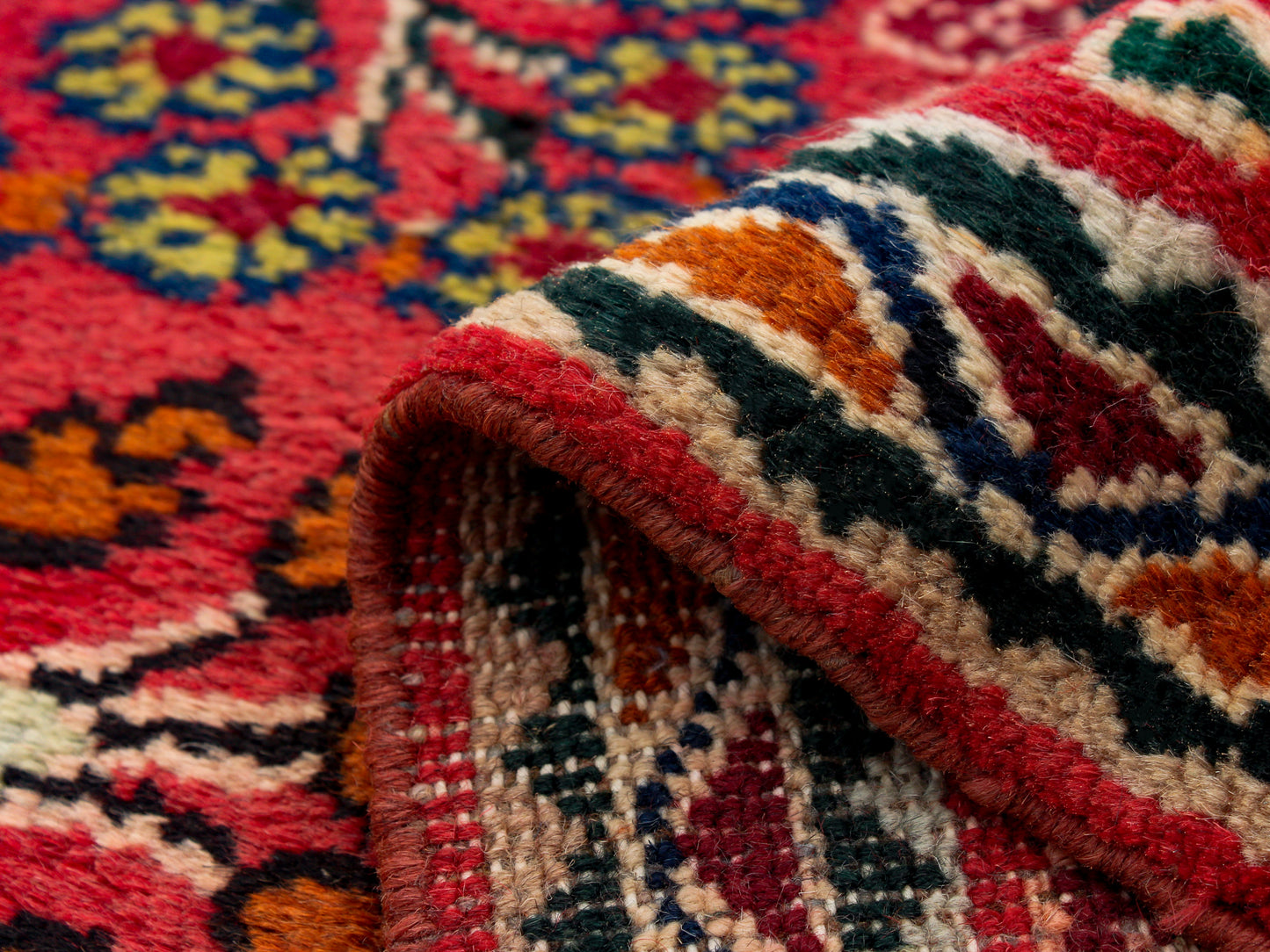 persian hamadan in wildflower | #028 | 1'9" x 2'6"