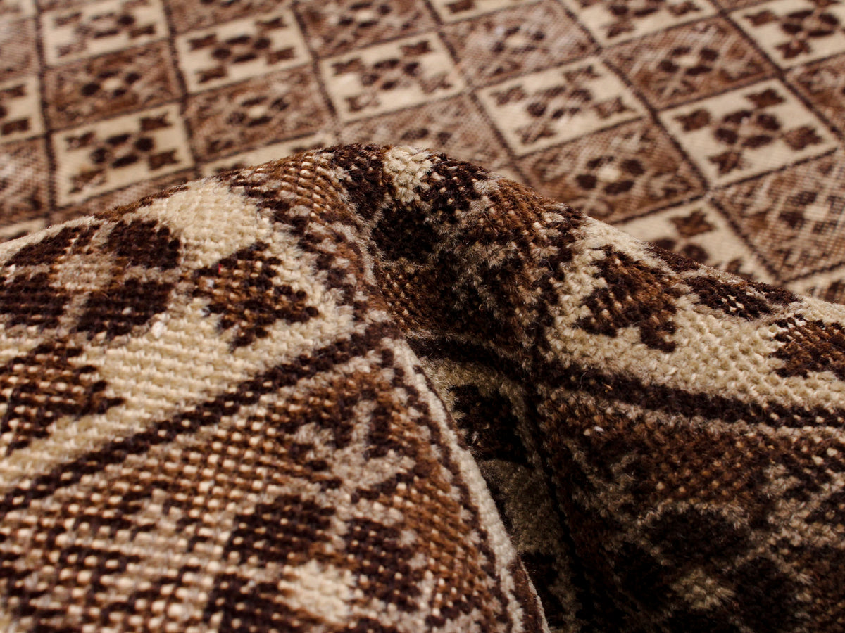 vintage turkish rug in bark | #029 | 10'0" x 12'1"