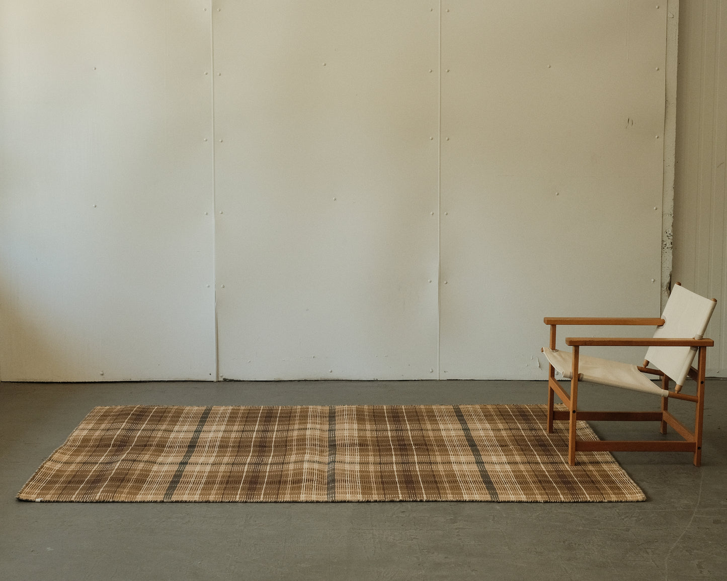 indian flatweave in flax  | #026 | 5'9" x 7'10"