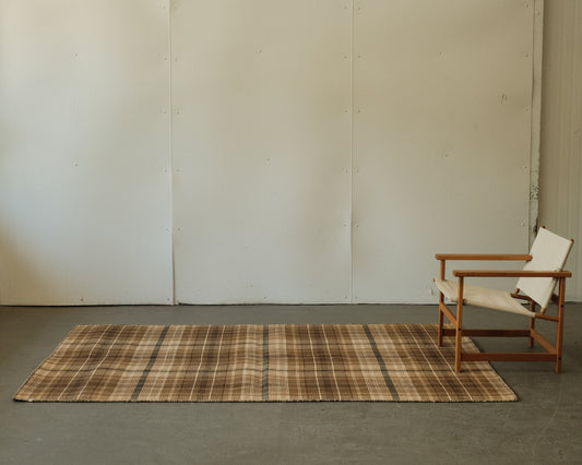 indian flatweave in flax  | #026 | 5'9" x 7'10"