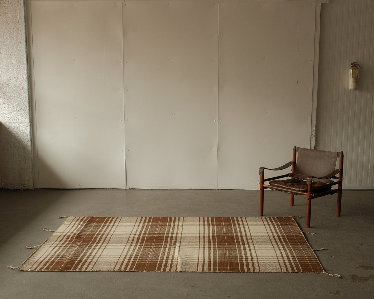 indian flatweave in earth | #017 | 4'10" x 8'0"