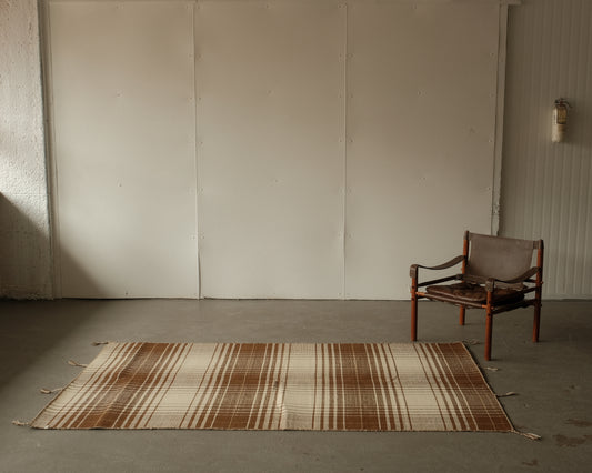 indian flatweave in earth | #017 | 4'10" x 8'0"