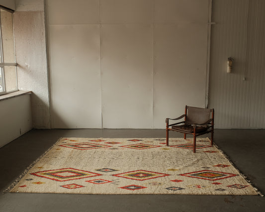 moroccan style rug in poppy | #012 | 8'0" x 10'0"
