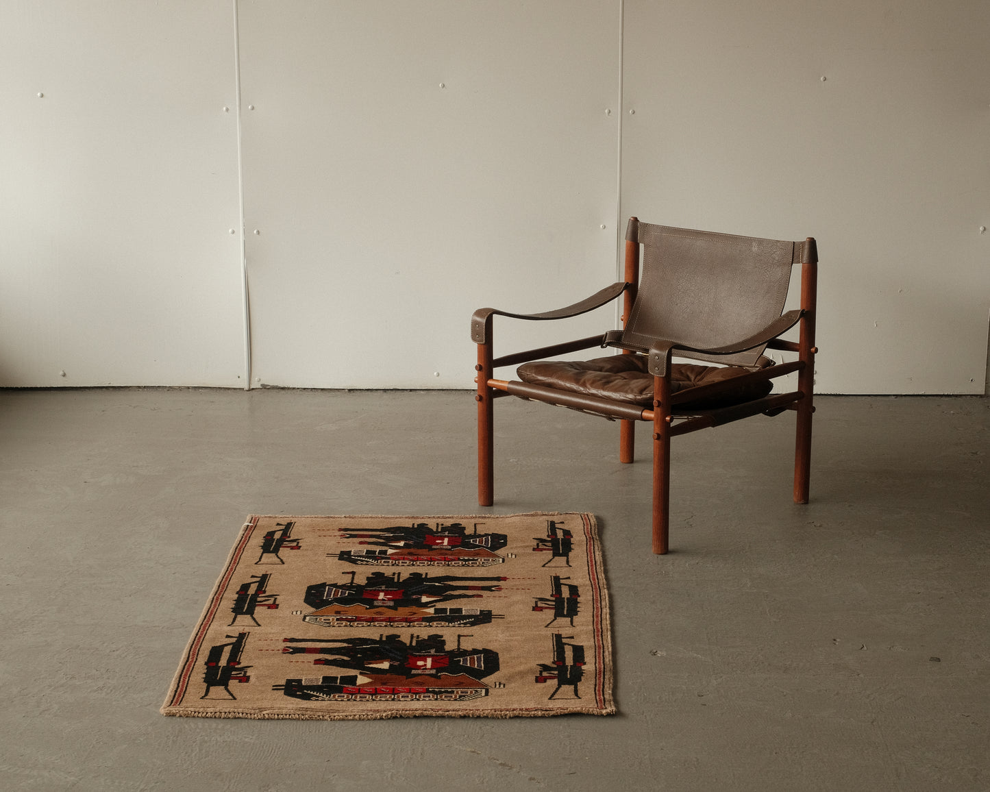 war rug in nutmeg | #014 | 3'0" x 4'6"