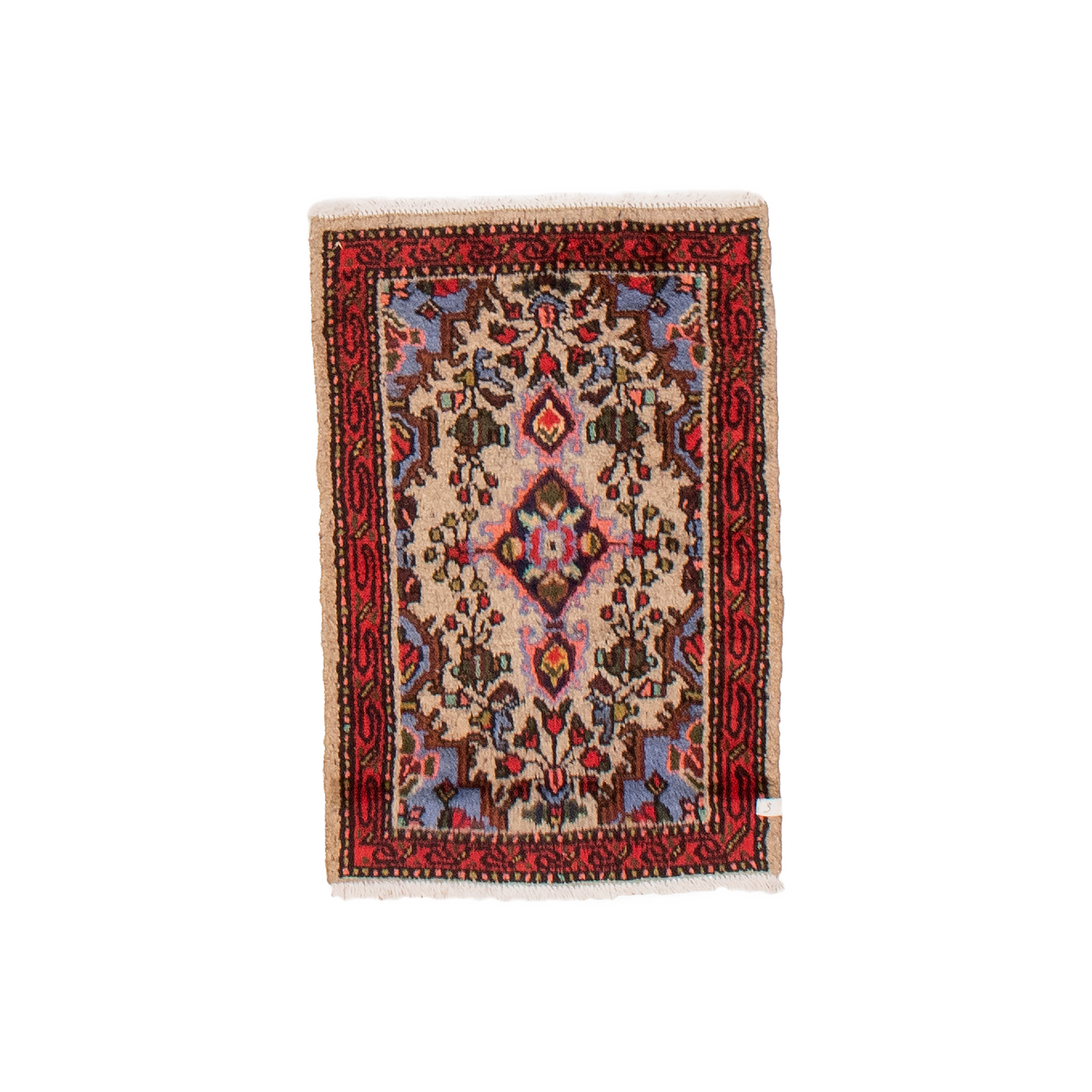 persian hamadan in cherry | #046 | 1'10" x 2'6"