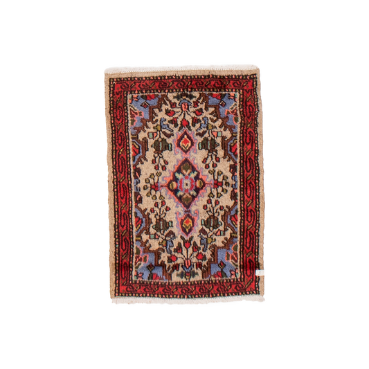 persian hamadan in cherry | #046 | 1'10" x 2'6"