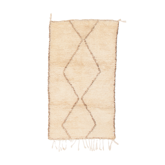 moroccan berber rug in avoine  | #034 | 3'2" x 5'7"