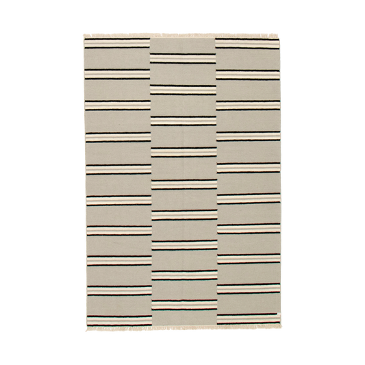 flatweave rug in steel | #044 | 5'0" x 8'0"