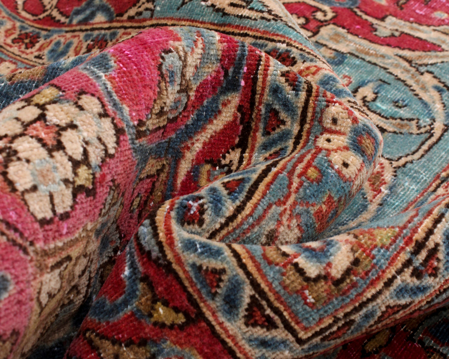 persian rug in smoke blue & gamay | #015 | 10'2" x 15'5"