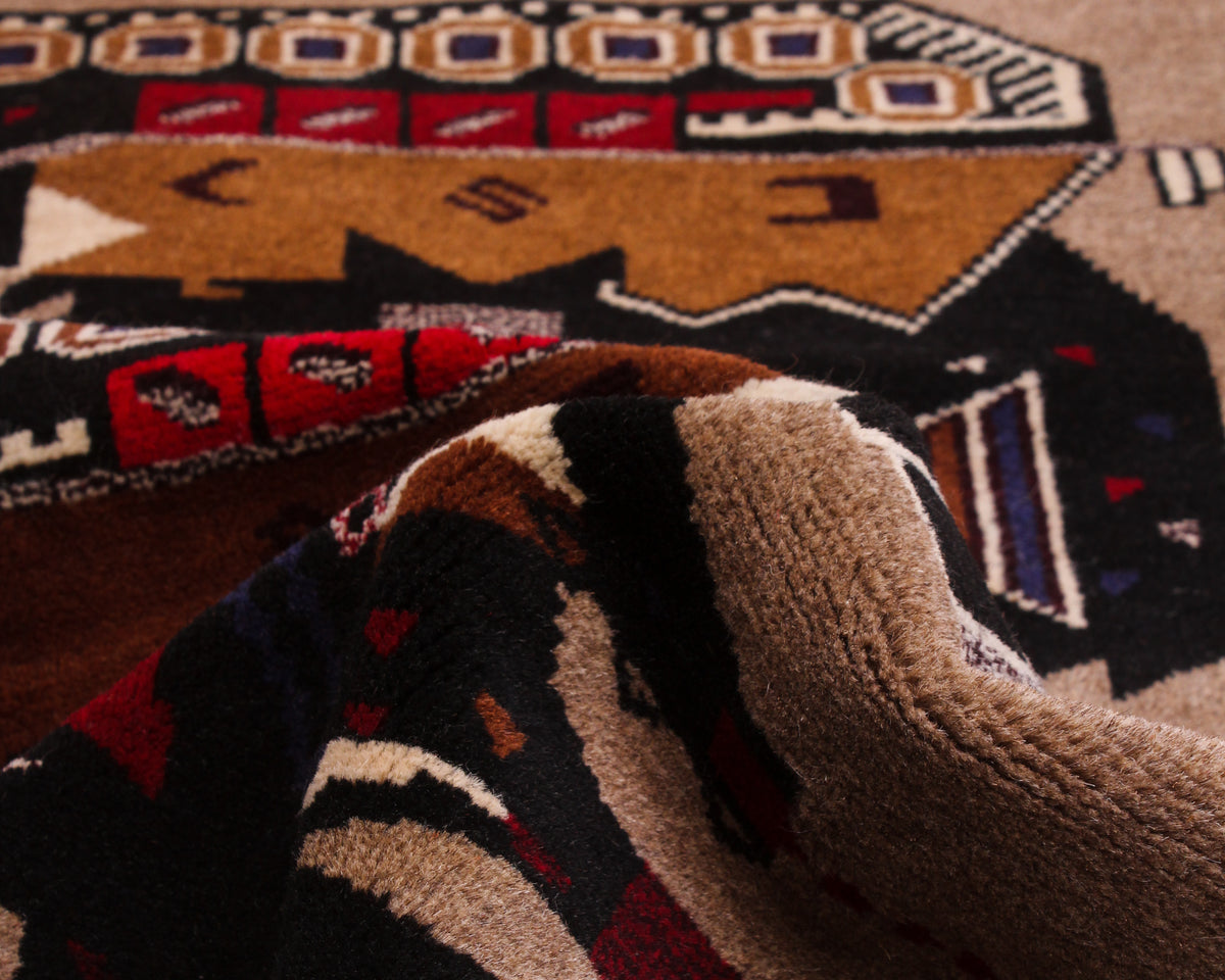 war rug in nutmeg | #014 | 3'0" x 4'6"