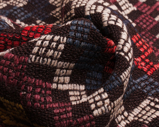 turkish yoruk kilim in elderberry | #006 |4'11" x 6'7"
