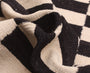 turkish checkered kilim in black & creme | #008 | 4'1" x 5'10"