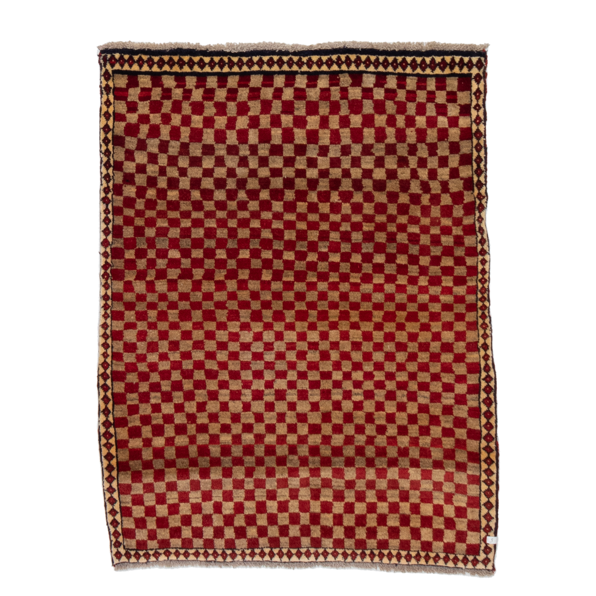 kashkuli gabbeh in red currant | #027 | 3'5" x 4'6"